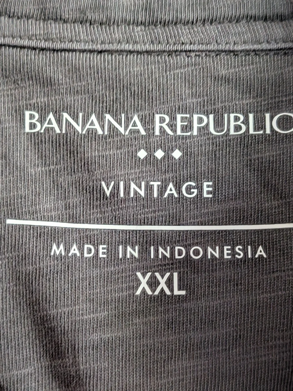 NWT Men's Banana Republic Vintage Dark Gray Short-Sleeve Polo Size XXLarge